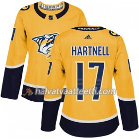 Naisten NHL Nashville Predators Pelipaita Scott Hartnell 17 Adidas 2017-2018 Kulta Authentic